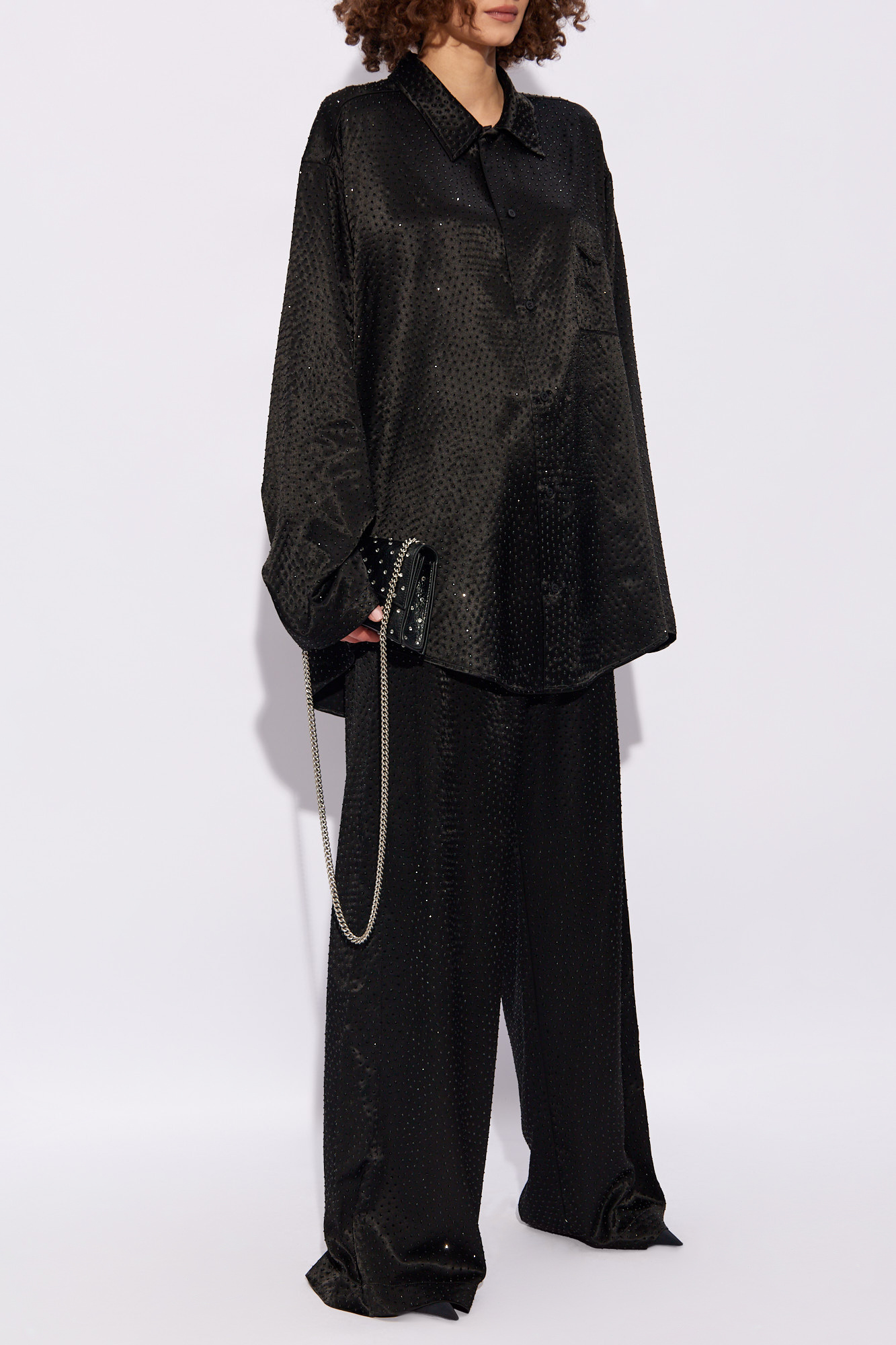 パンツ Balenciaga Satin Trousers Women's Clothing | SchaferandweinerShops | Womens High-Waist